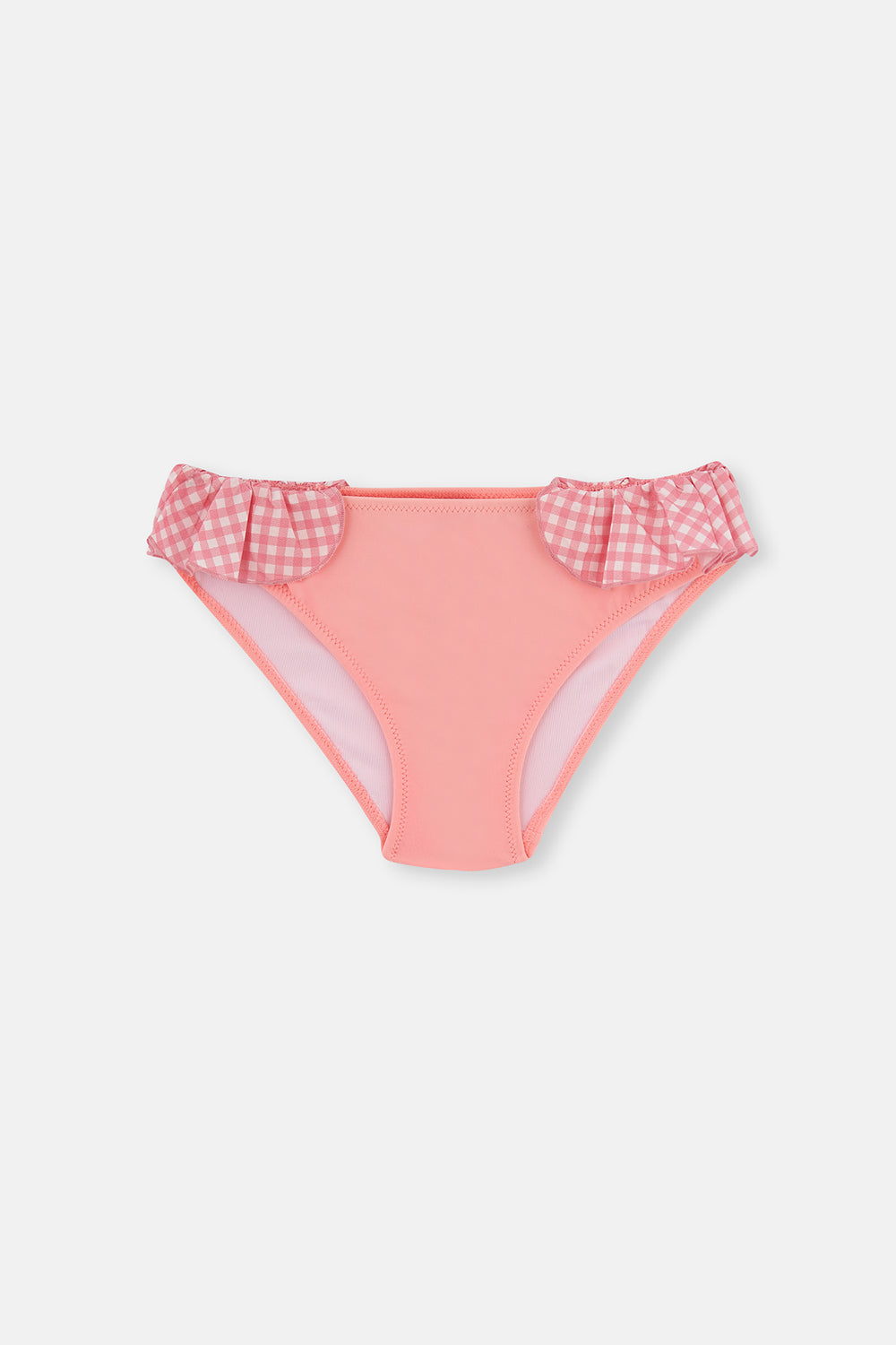 Somon Kız Çocuk Ekose Detaylı Bikini Takımı